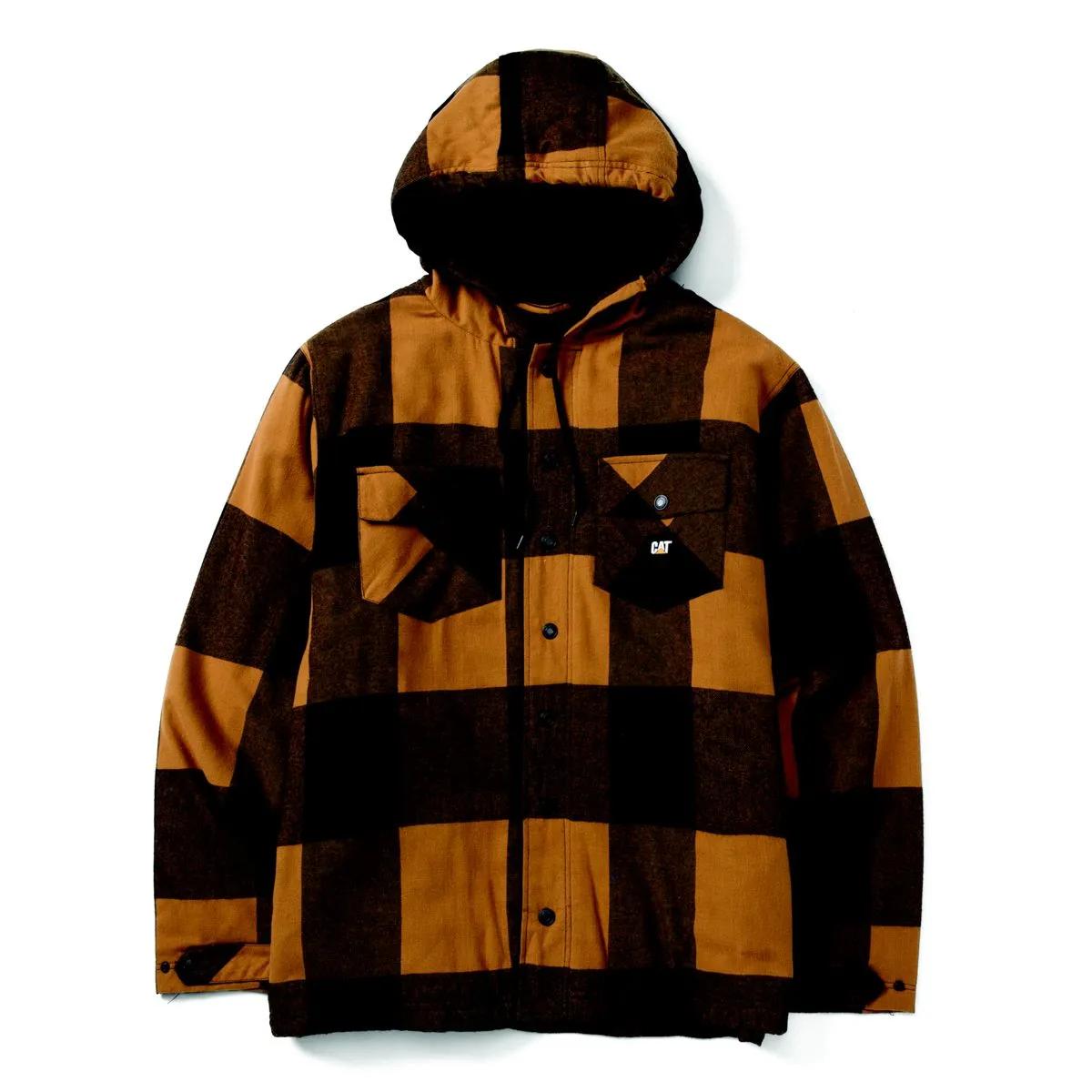 Men's Hooded Flannel Shirt Jacket