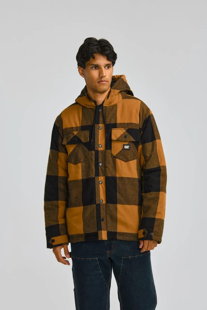 Men's Hooded Flannel Shirt Jacket